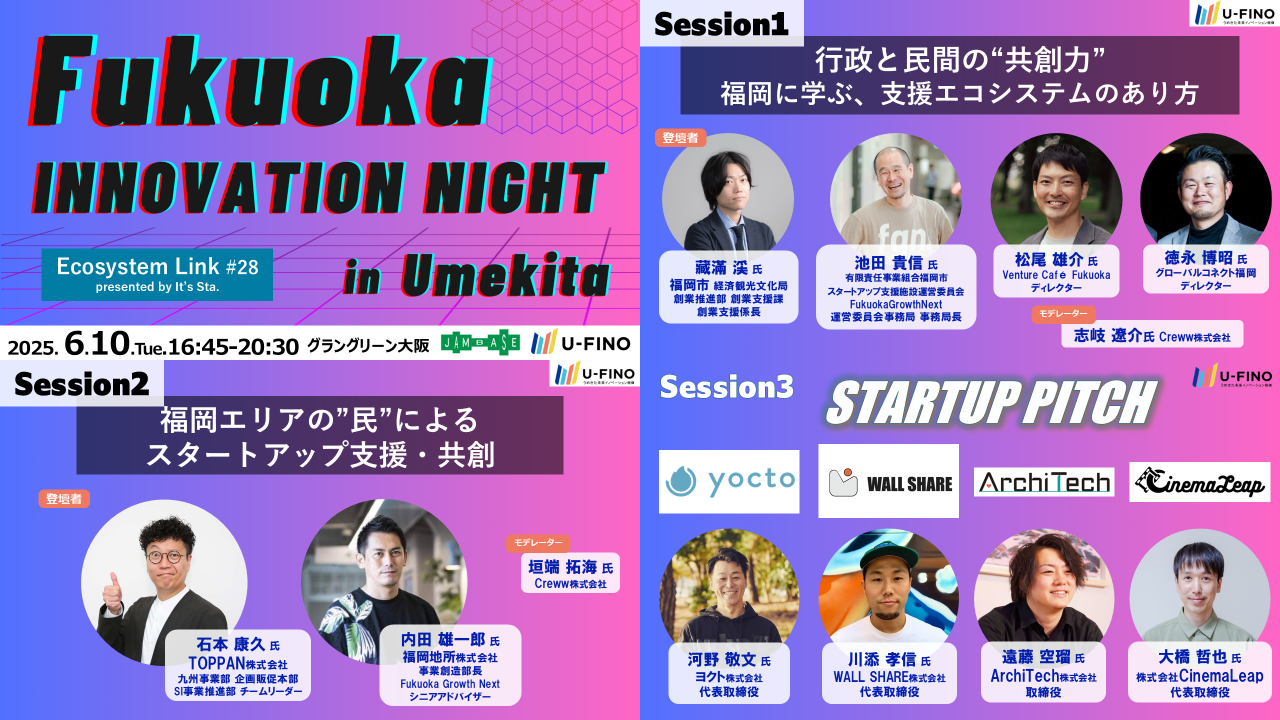Fukuoka INNOVATION NIGHT in Umekita（Ecosystem Link#28）